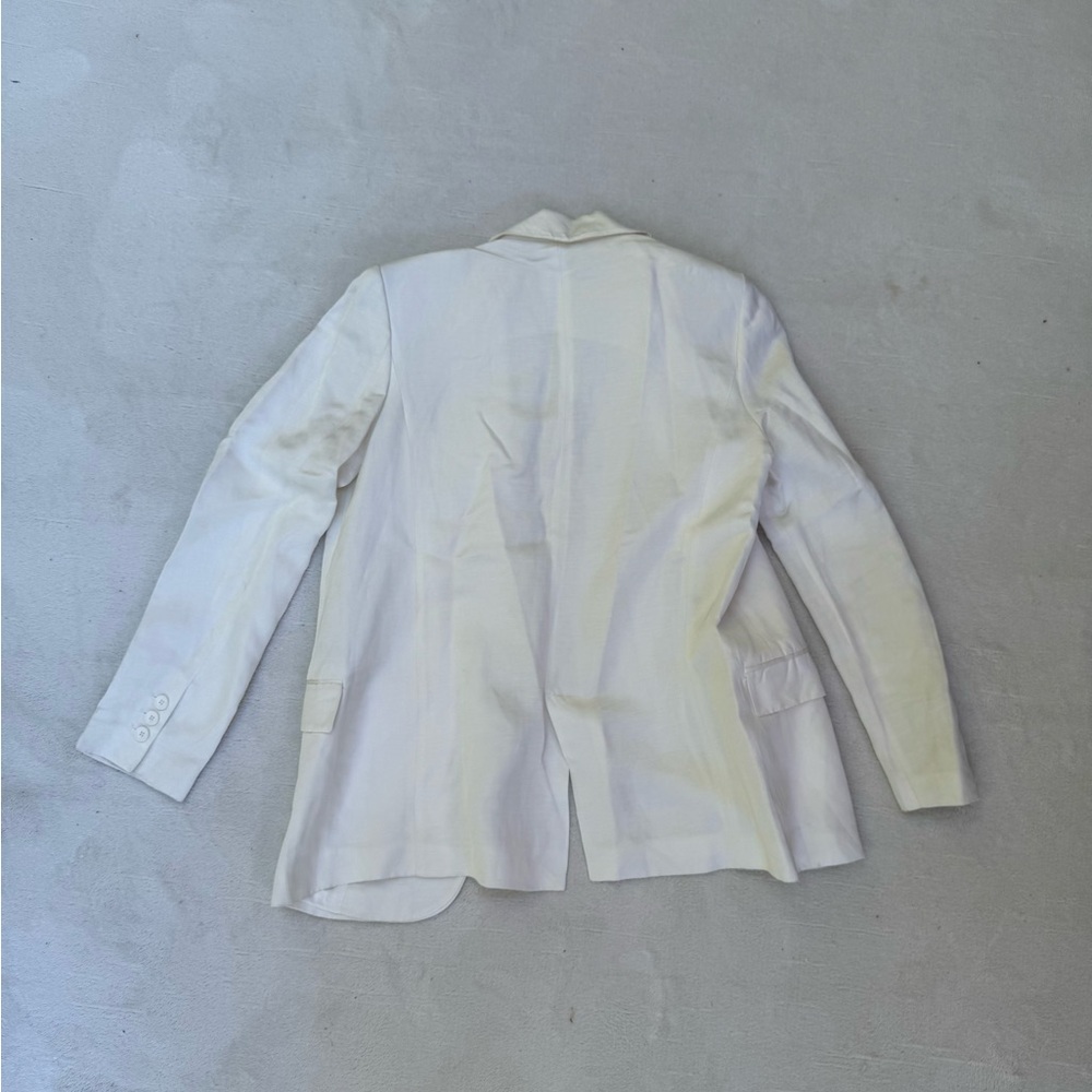 Zara NWOT Ivory Linen and Viscose Women’s Tailored Blazer Oversized size XS - Picture 14 of 16